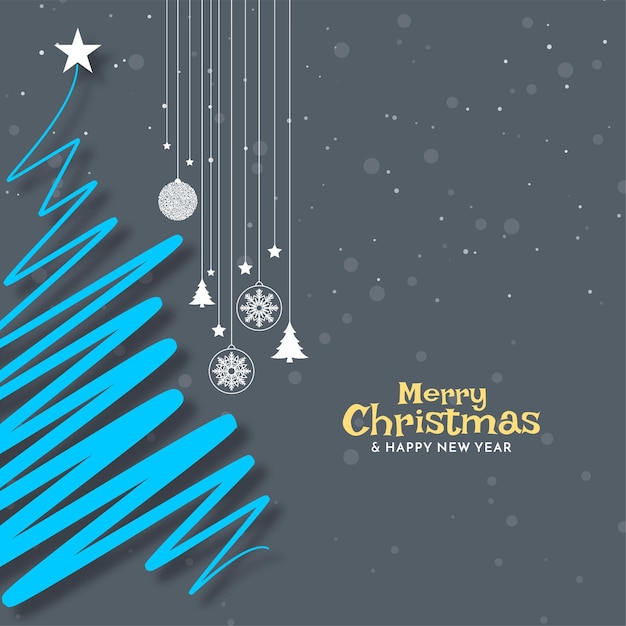 Free vector modern decorative merry christmas festival background design