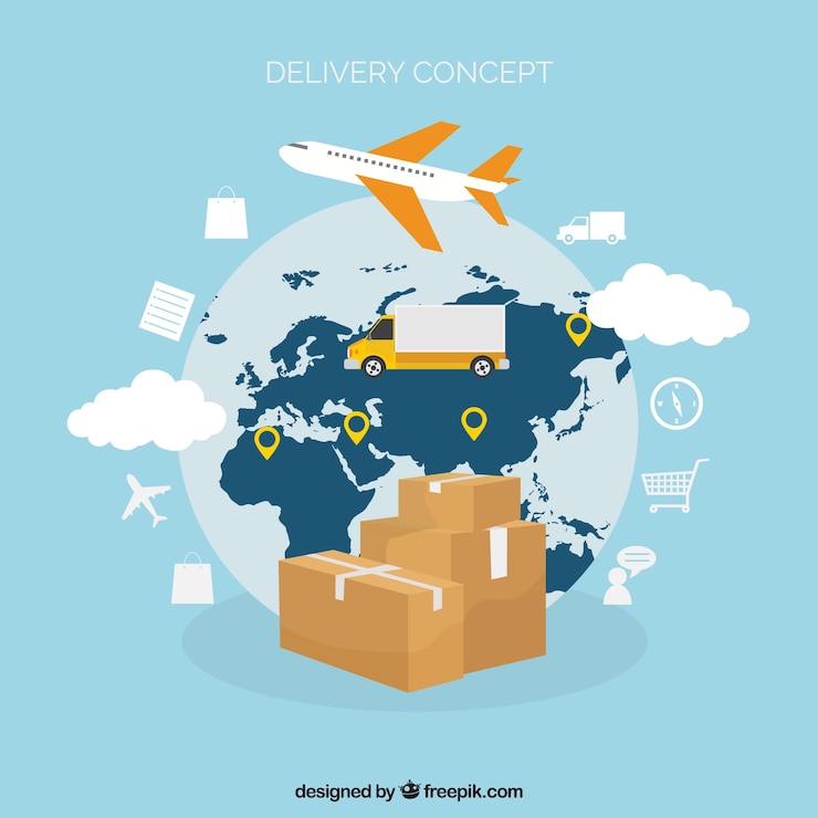 Free Vector modern delivery concept with elegant style