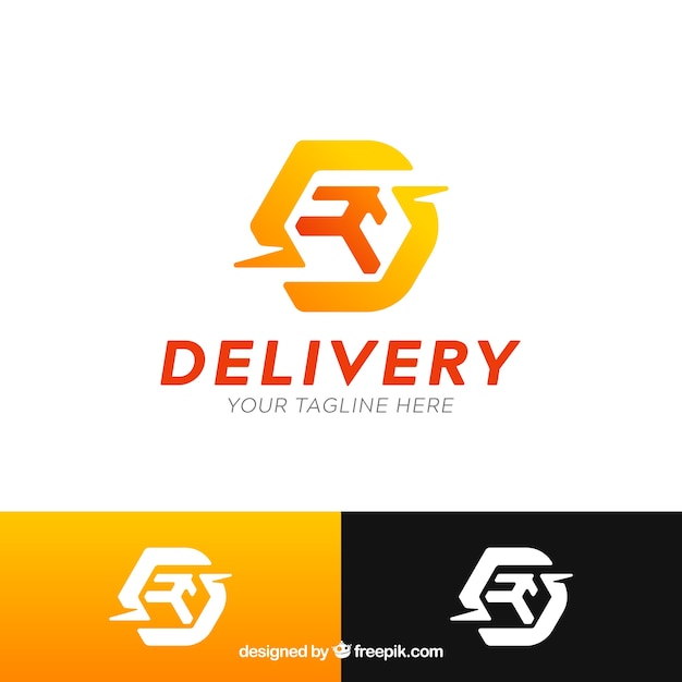 Современный шаблон логотипа доставки