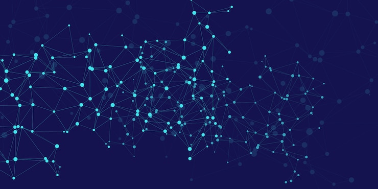 Free Vector modern design with connecting lines and dots