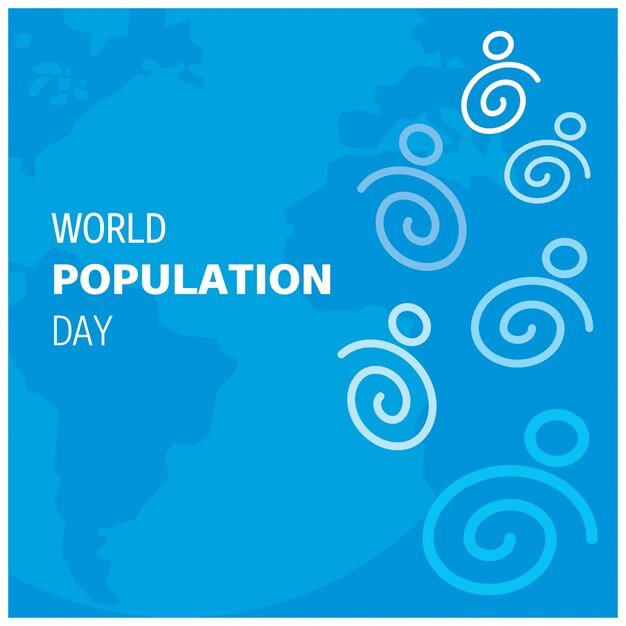 Modern design for world population day