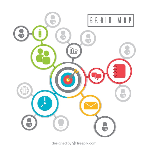 Modern diagram template with circular style