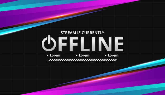 Free vector modern digital theme twitch offline background