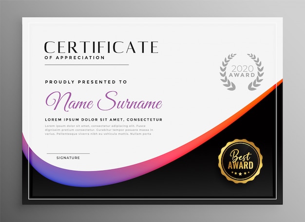 Modern diploma certificate template for multipurpose use