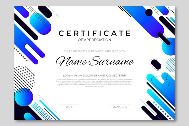 Free vector modern diploma template