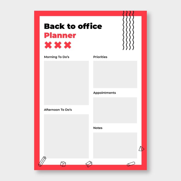 Modern duotone back to office planner