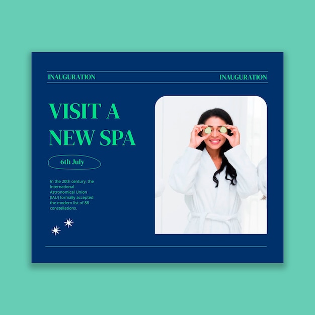 Free vector modern duotone spa facebook post