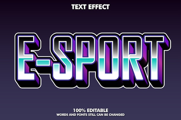 Free vector modern e-sport text effect