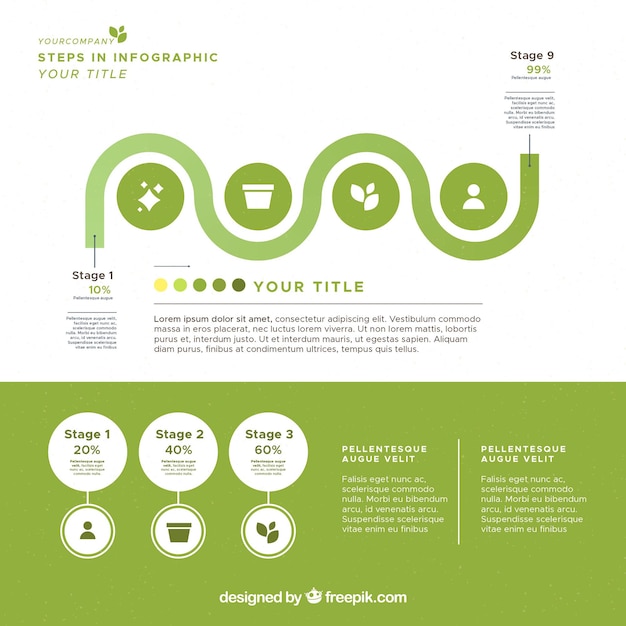 Vettore gratuito infographic ecosistema moderno con design piatto