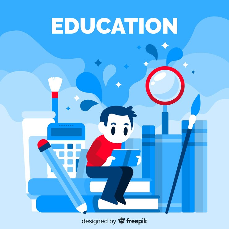 Free Vector modern education concept with flat design