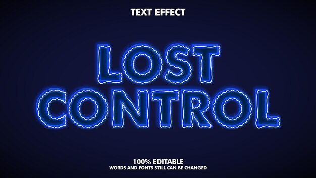 Modern electrical text effect template