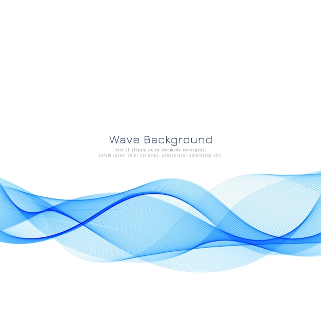 Free vector modern elegant blue wave background