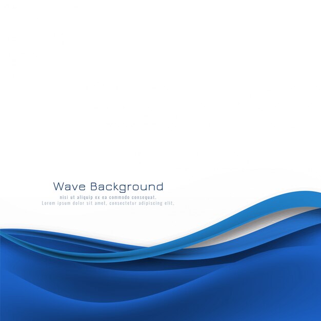 Modern elegant blue wave background