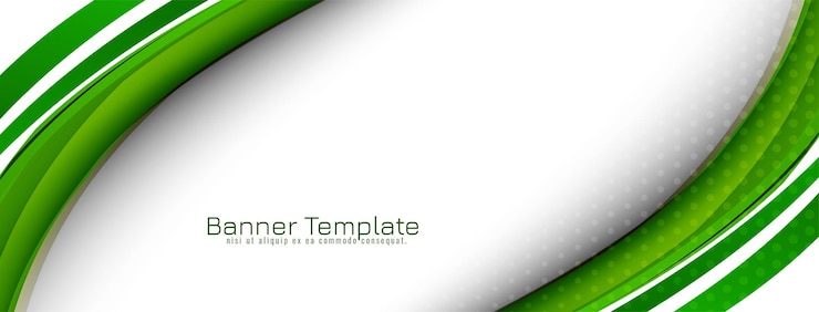 Free Vector modern elegant green wave style design banner template vector