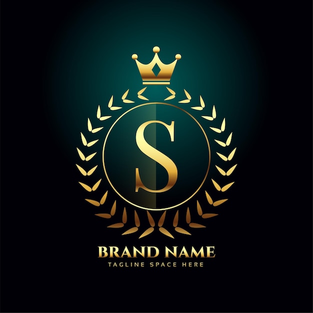 Free vector modern and elegant letter s symbol background for company marketing