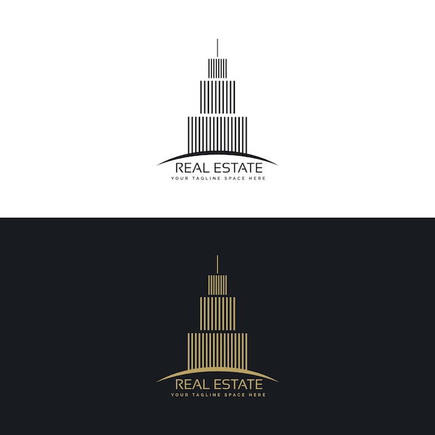 Modern elegant real estate logo