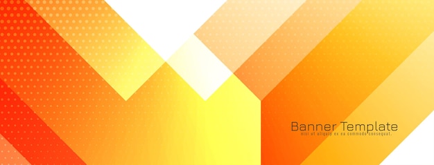 Banner aziendale moderno ed elegante design geometrico giallo e rosso