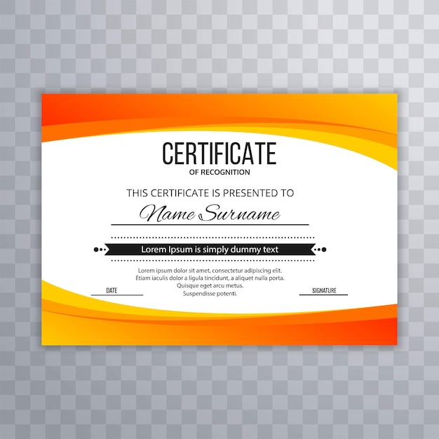 Бесплатное векторное изображение Современный работник месяца дизайн волны сертификата