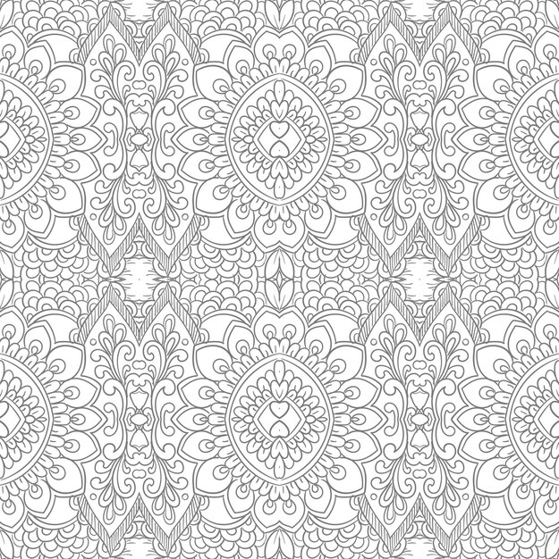 Modern ethnic decorative floral pattern design