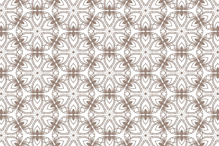 Free Vector modern ethnic decorative floral pattern design