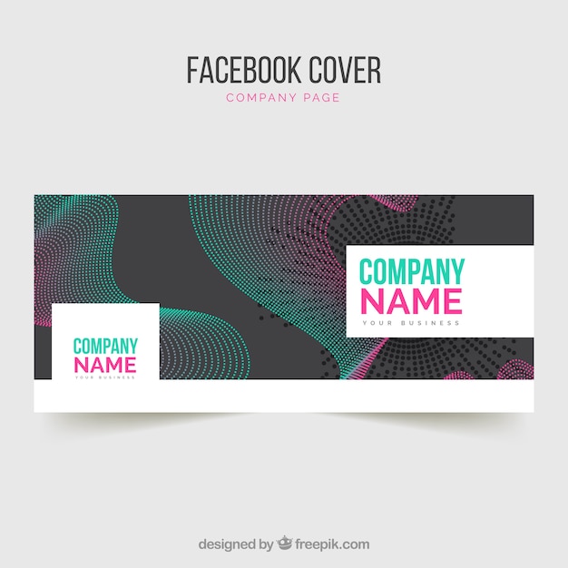 Free vector modern facebook cover