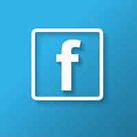 Free vector modern facebook icon design