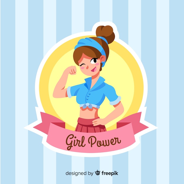 Free vector modern feminism concept with flat design