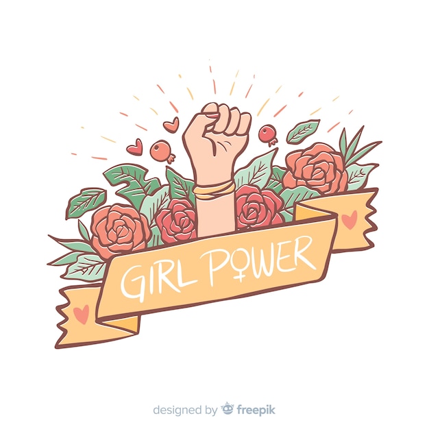 Free vector modern feminism concept with flat design