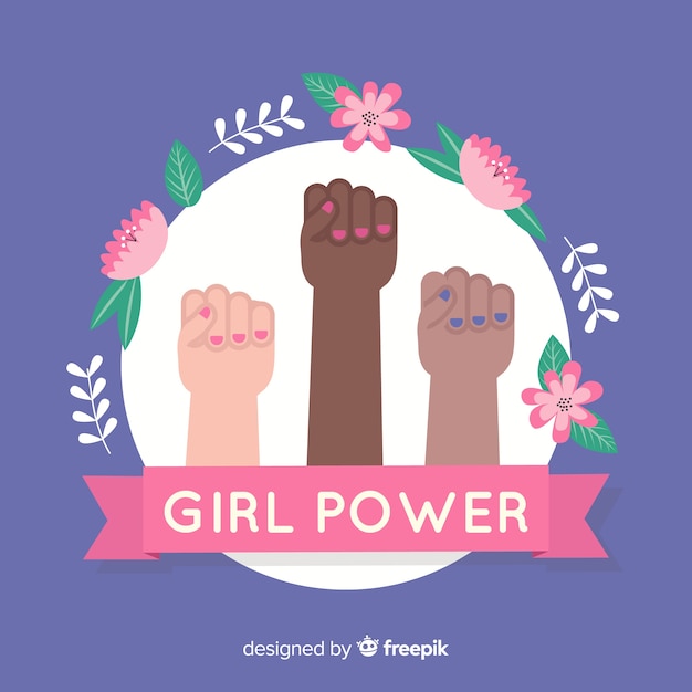 Modern feminism concept with flat design