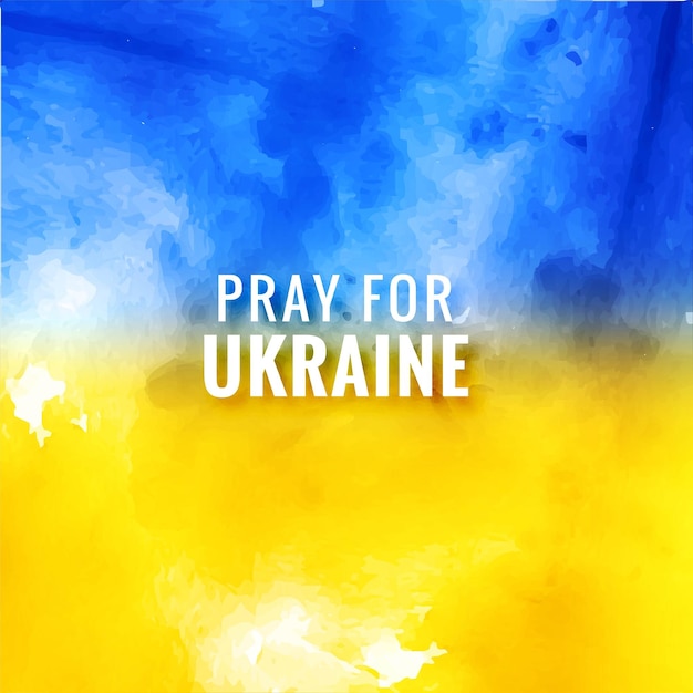 Modern flag theme pray for ukraine text texture background