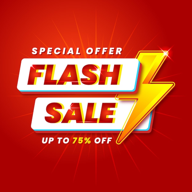 Modern flash sale banner promotion template