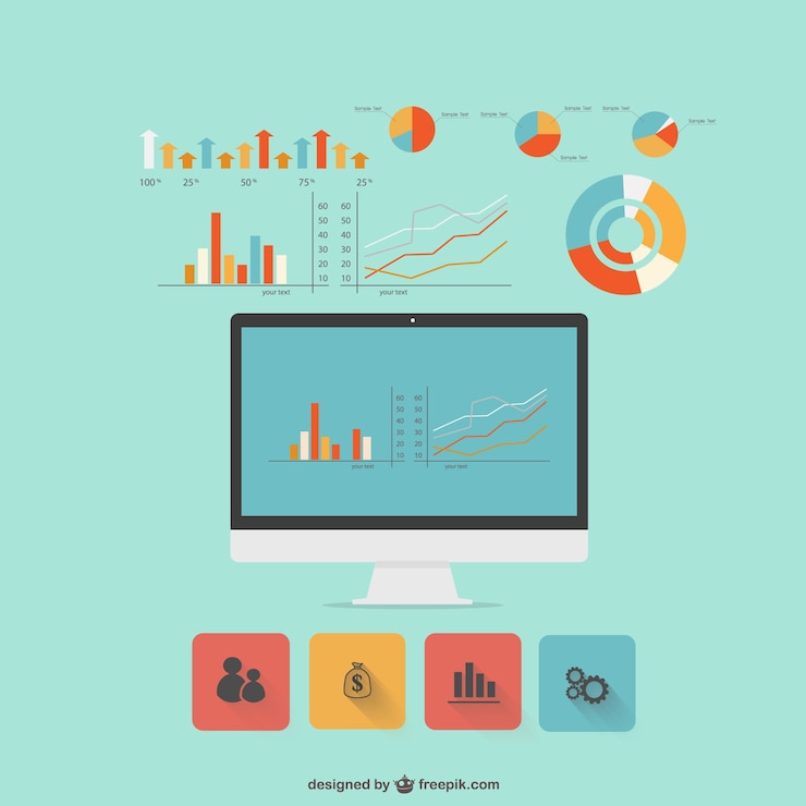 Free Vector modern flat design infographic 