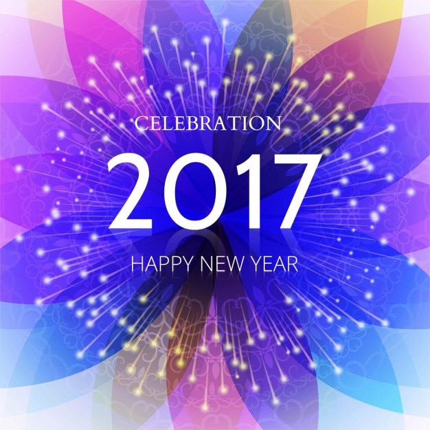 Free Vector modern floral 2017 background 