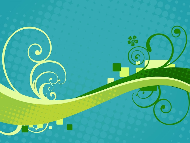 Free Vector modern floral wavy background