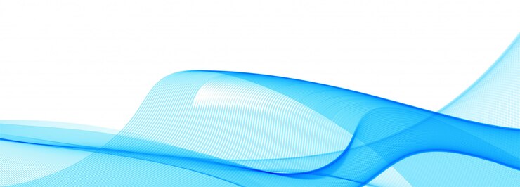 Free Vector modern flowing blue wave banner on white background