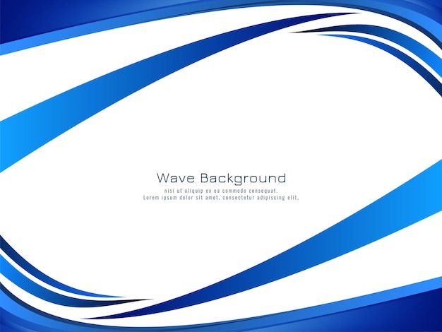 Free vector modern flowing blue wave design background