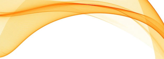 Free vector modern flowing orange wave banner background