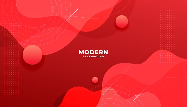 Free Vector modern fluid red gradient banner with curve shapes