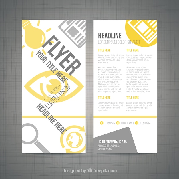 Free vector modern flyer template