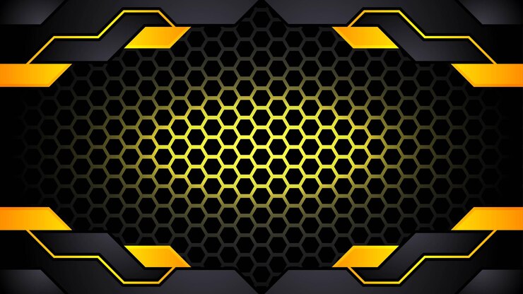 Free Vector modern futuristic black and yellow esport background
