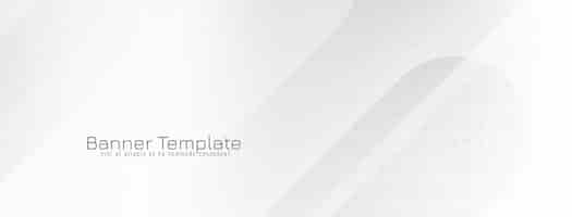 Free vector modern futuristic white color stripes geometric corporate banner