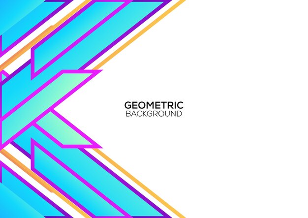 Modern geometric background design gradient blue