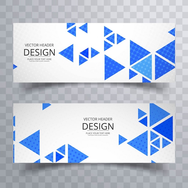 Free vector modern geometric banners