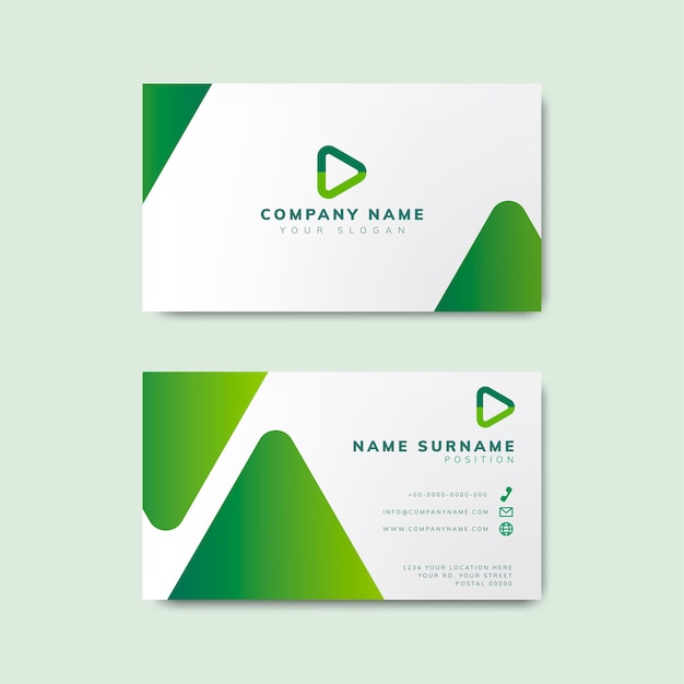 Free vector modern geometric business card design