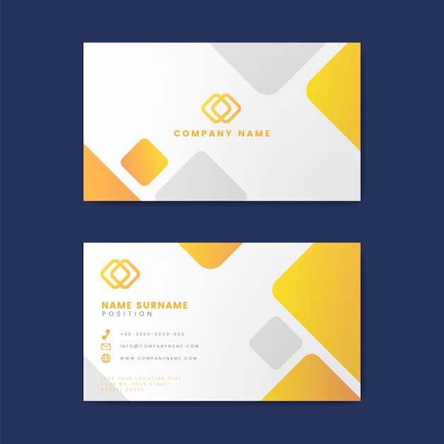 Modern geometric business card design