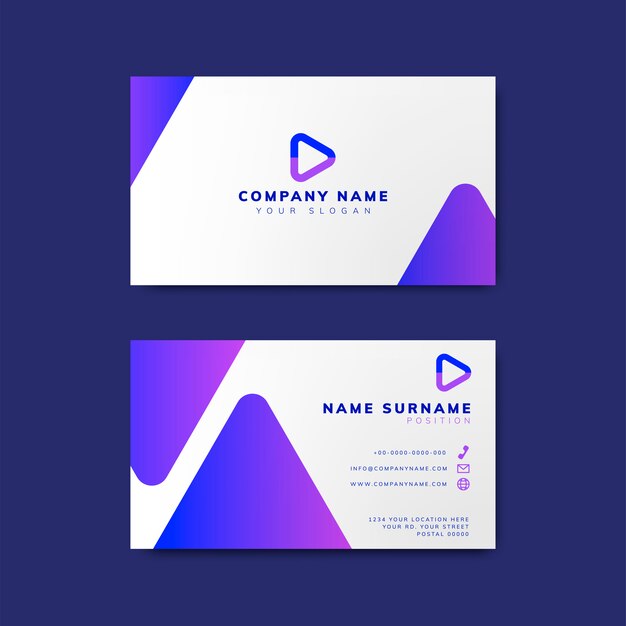 Modern geometric business card design