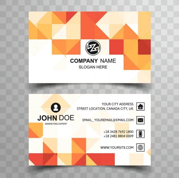 Modern geometric business card