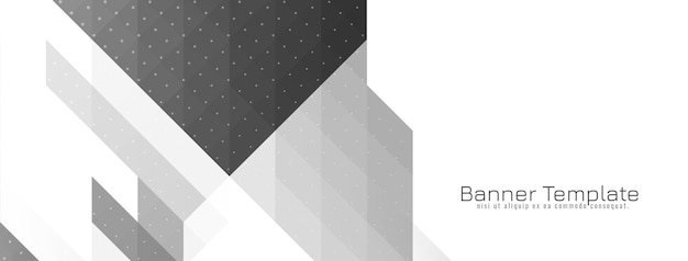 Free vector modern geometric gray and white mosaic banner vector