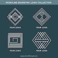 Free vector modern geometric monoline logos