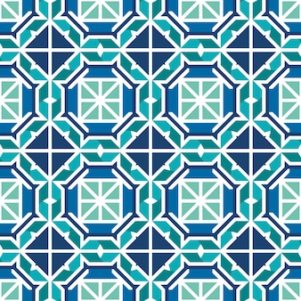 Modern geometric pattern with blue color, rhombuses a seamless background